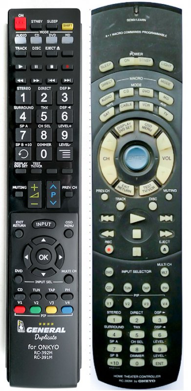 Onkyo RC-392M Remote Control Duplicate : REMOTE CONTROL WORLD, REMOTE ...