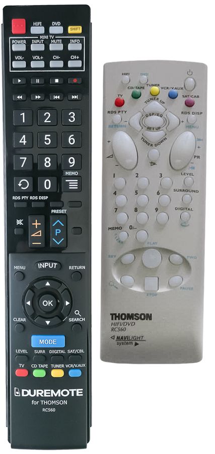 Télécommande thomson 510050 grise - code tournant, 433.92 mhz