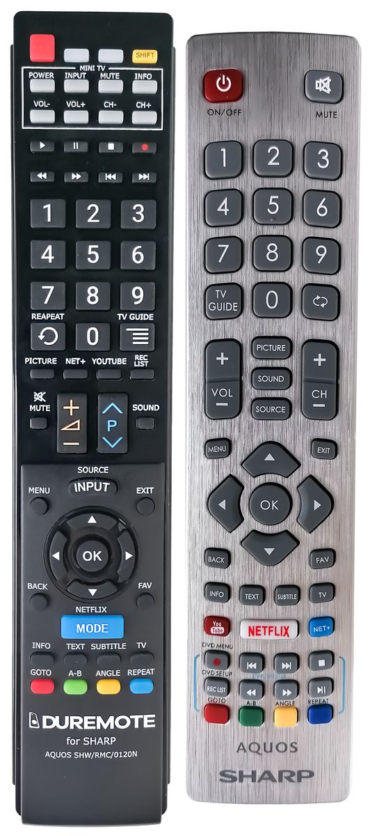 SHARP AQUOS SHW/RMC/0120N + TV control (mini TV) - mando a distancia  duplicado - $17.3 : REMOTE CONTROL WORLD