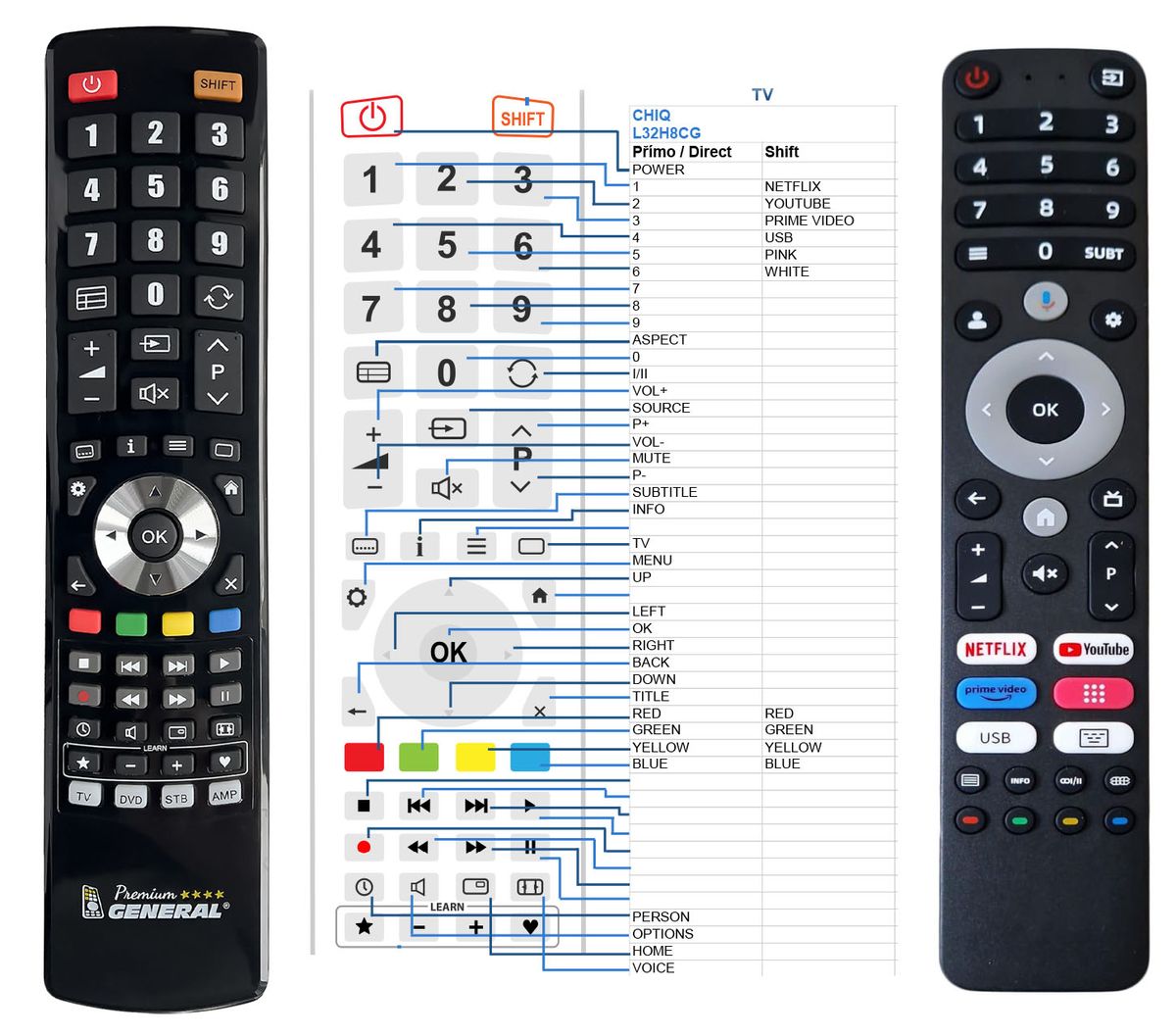 Original CHiQ Voice Remote Control For Smart TV U43H7AN U43H7L U43H7LX  U50H7AN
