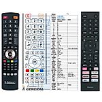 HISENSE ERF3B80H,  A21111K, A20510B, A21180E - 

compatible General-branded remote control