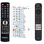 TCL 43S450G, 50S450G, 55S450G, 58S450G, 65S450G, 75S450G, 85S450G - compatible remote control without voice function