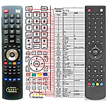 TELEFUNKEN 19LED400PVR, 22LED401PVR, 24LED402PVR, 26LED403PVR, 32LHD302PVR, 32LED404PVR -  


compatibele afstandsbediening van het merk General